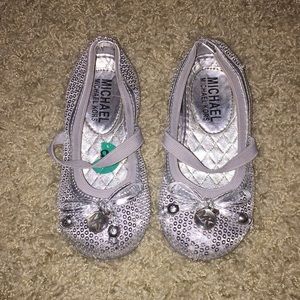 Michael Kors silver sequin shoes